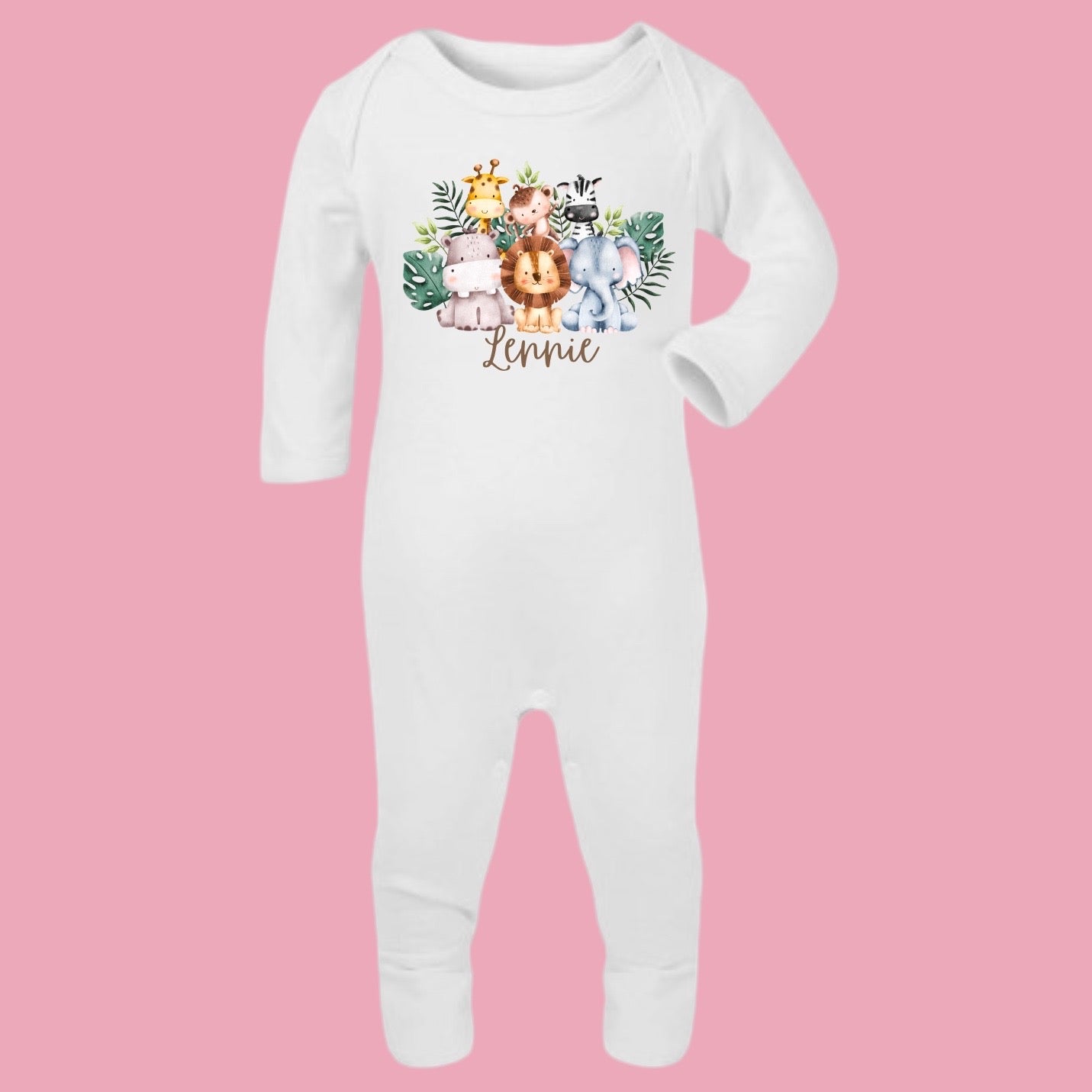 Safari baby romper