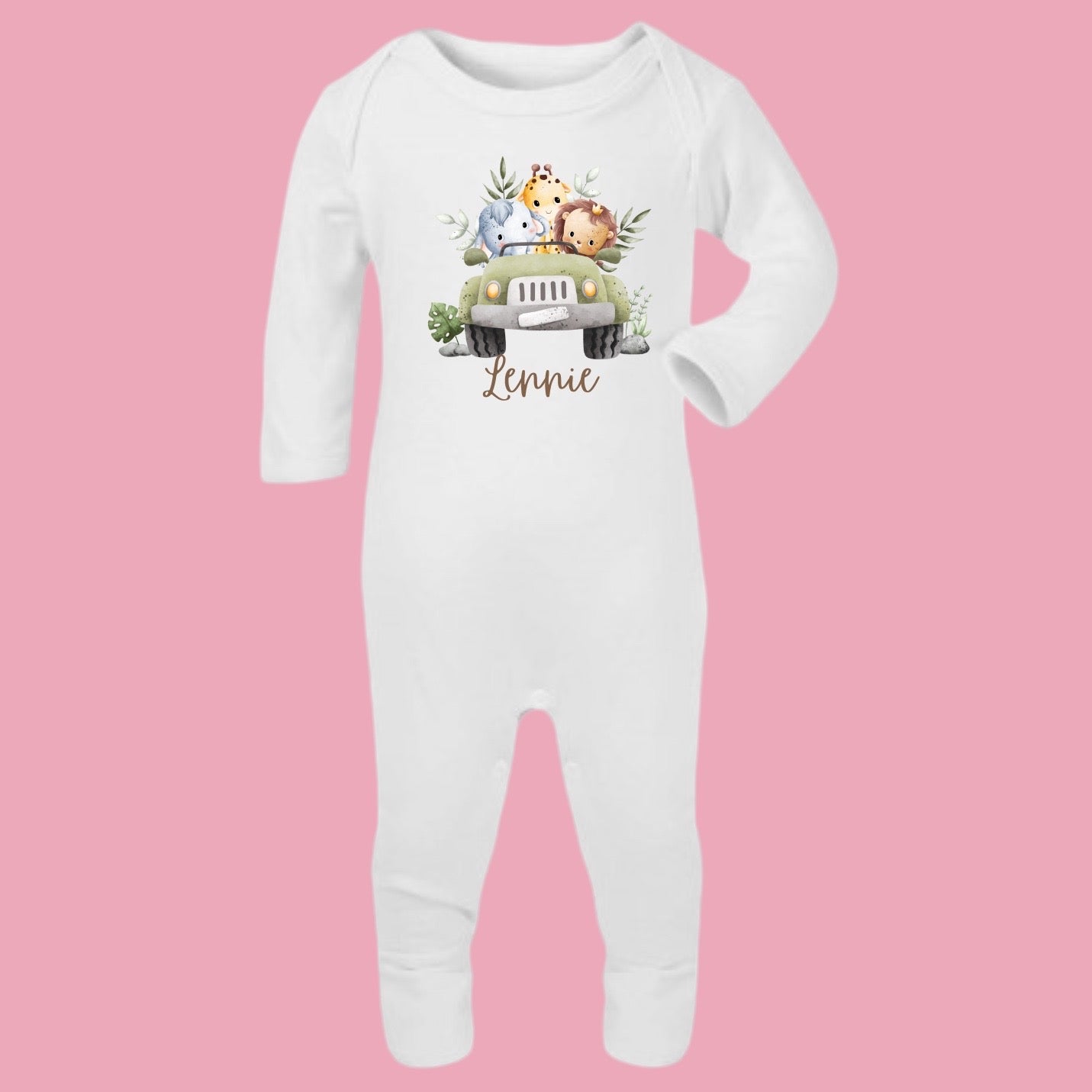 Safari baby romper