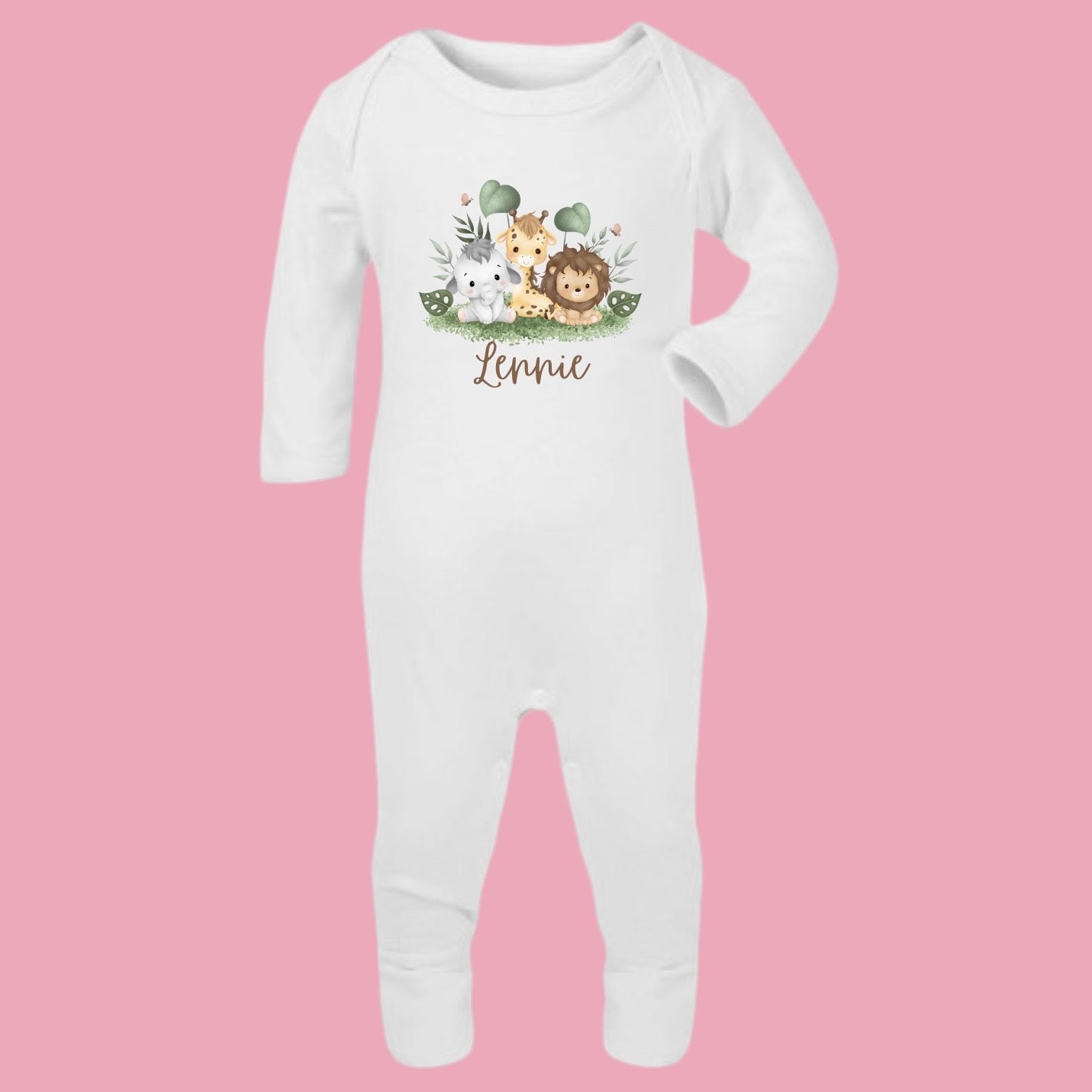 Safari baby romper