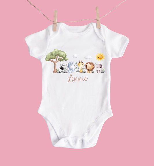 Safari baby bodysuit