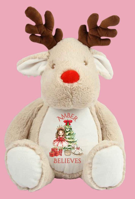 Personalised reindeer teddy