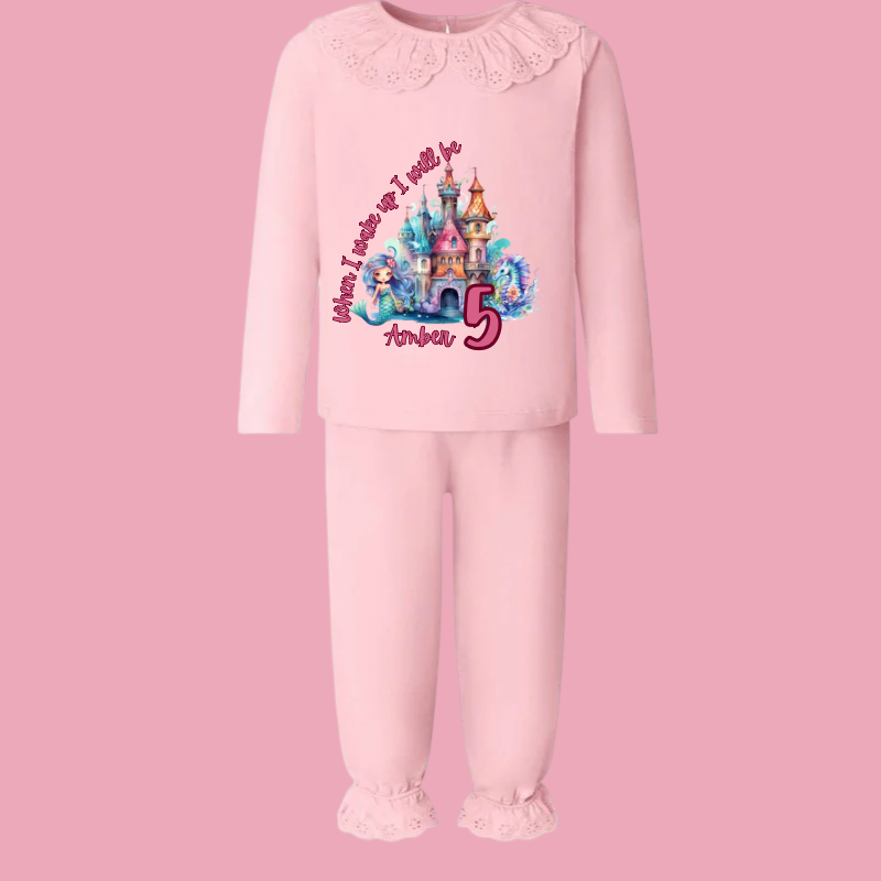 Frilly mermaid birthday pyjamas