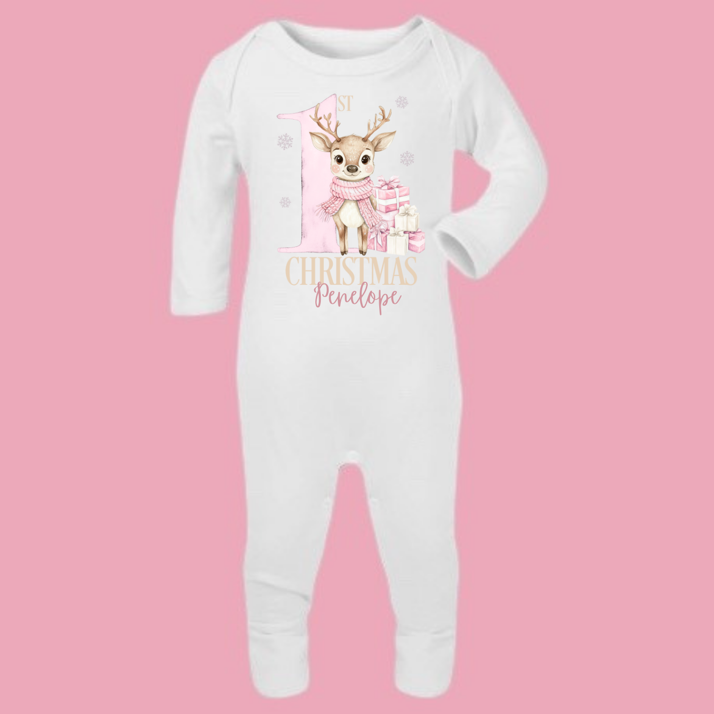 Reindeer baby romper