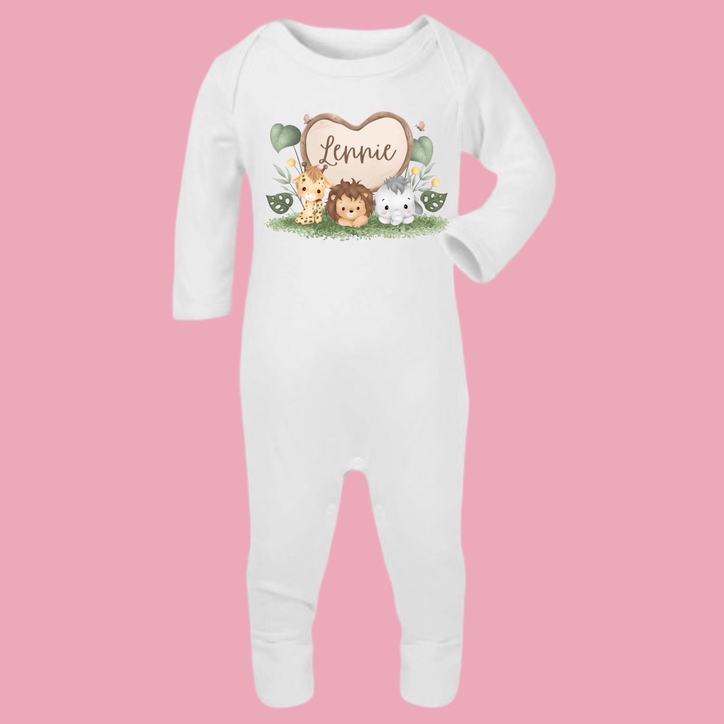 Safari baby romper