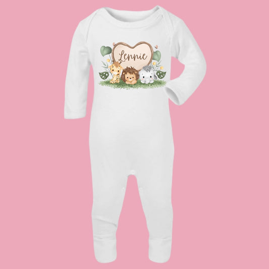 Safari baby romper