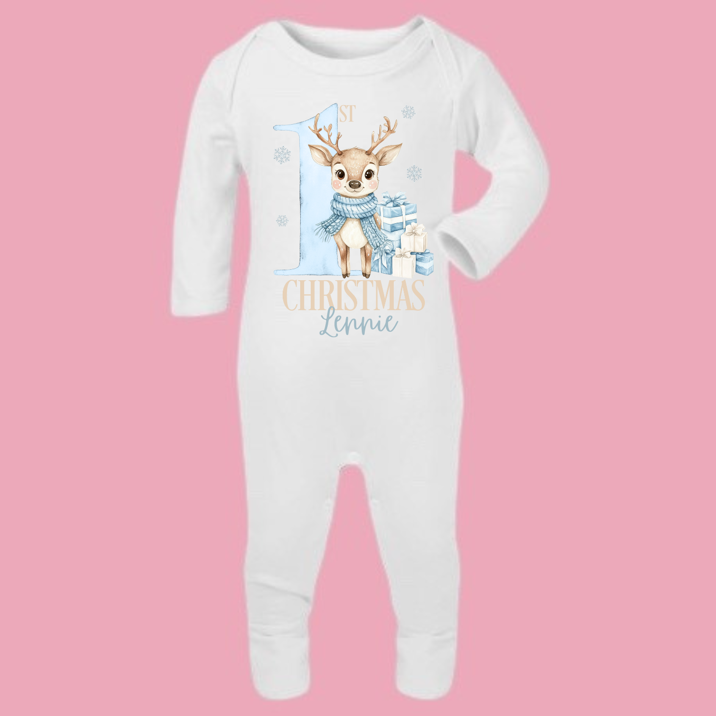 Reindeer baby romper