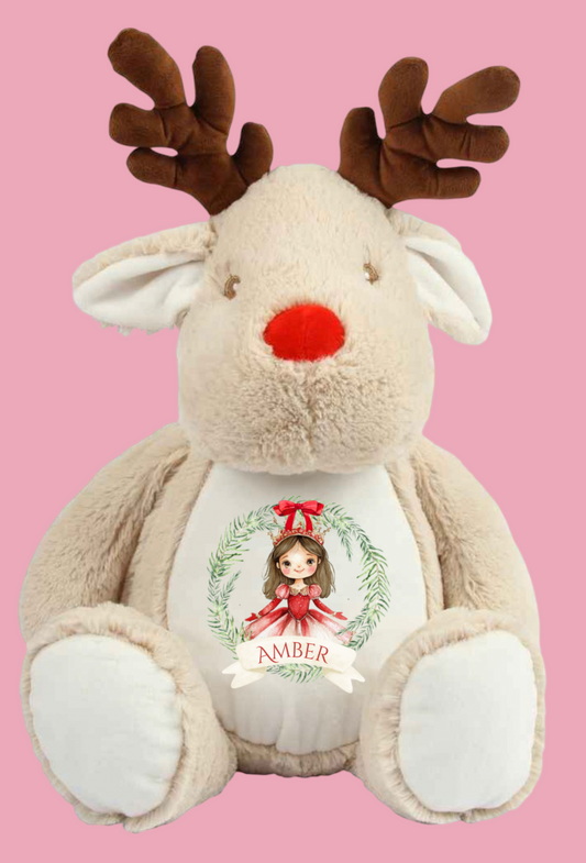 Personalised reindeer teddy