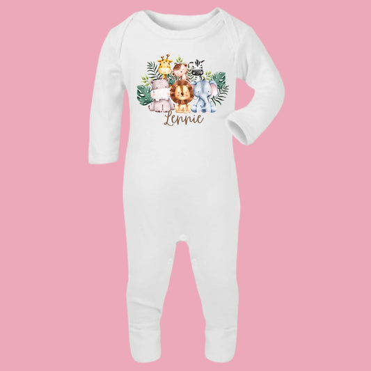 Safari baby romper