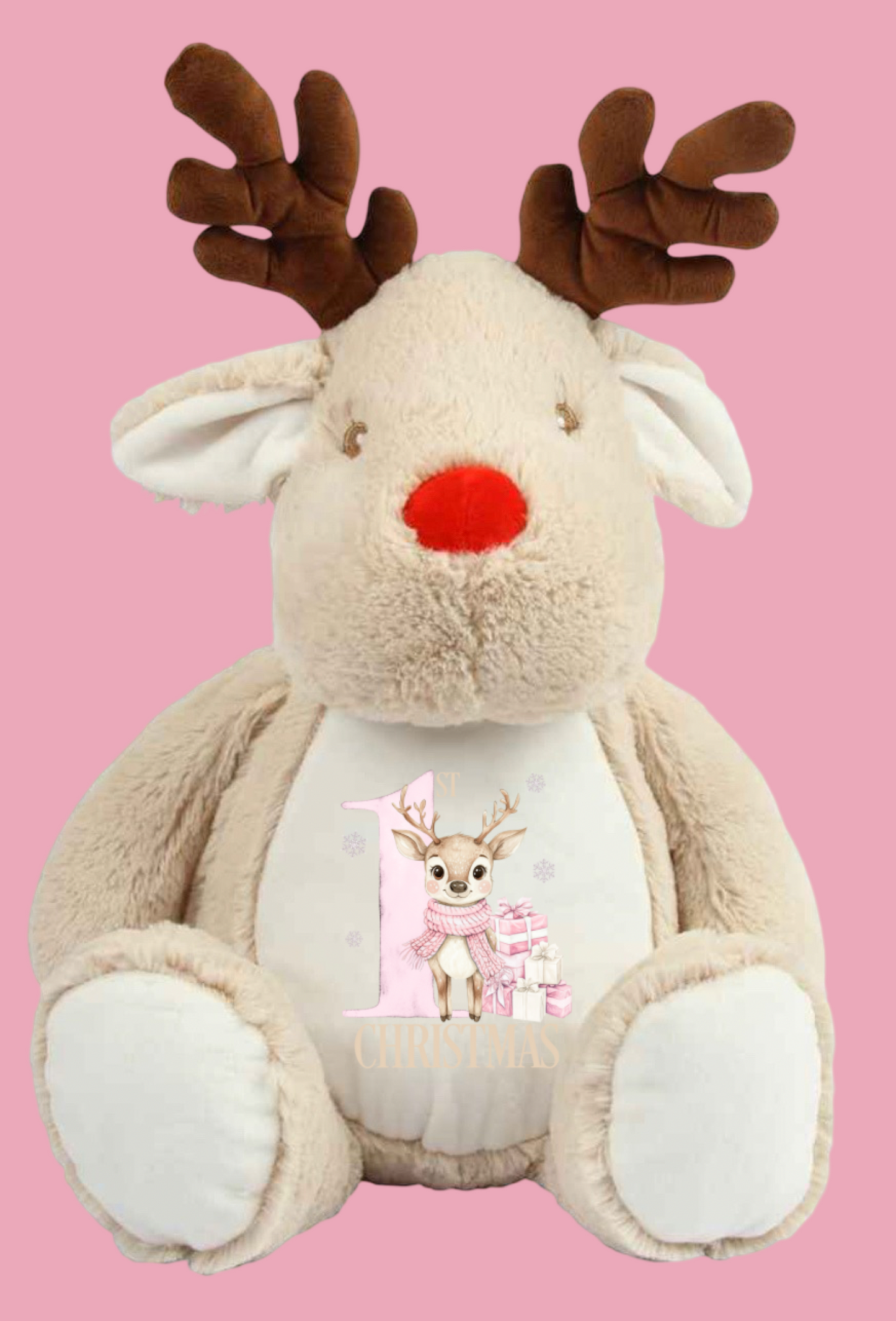 Personalised reindeer teddy