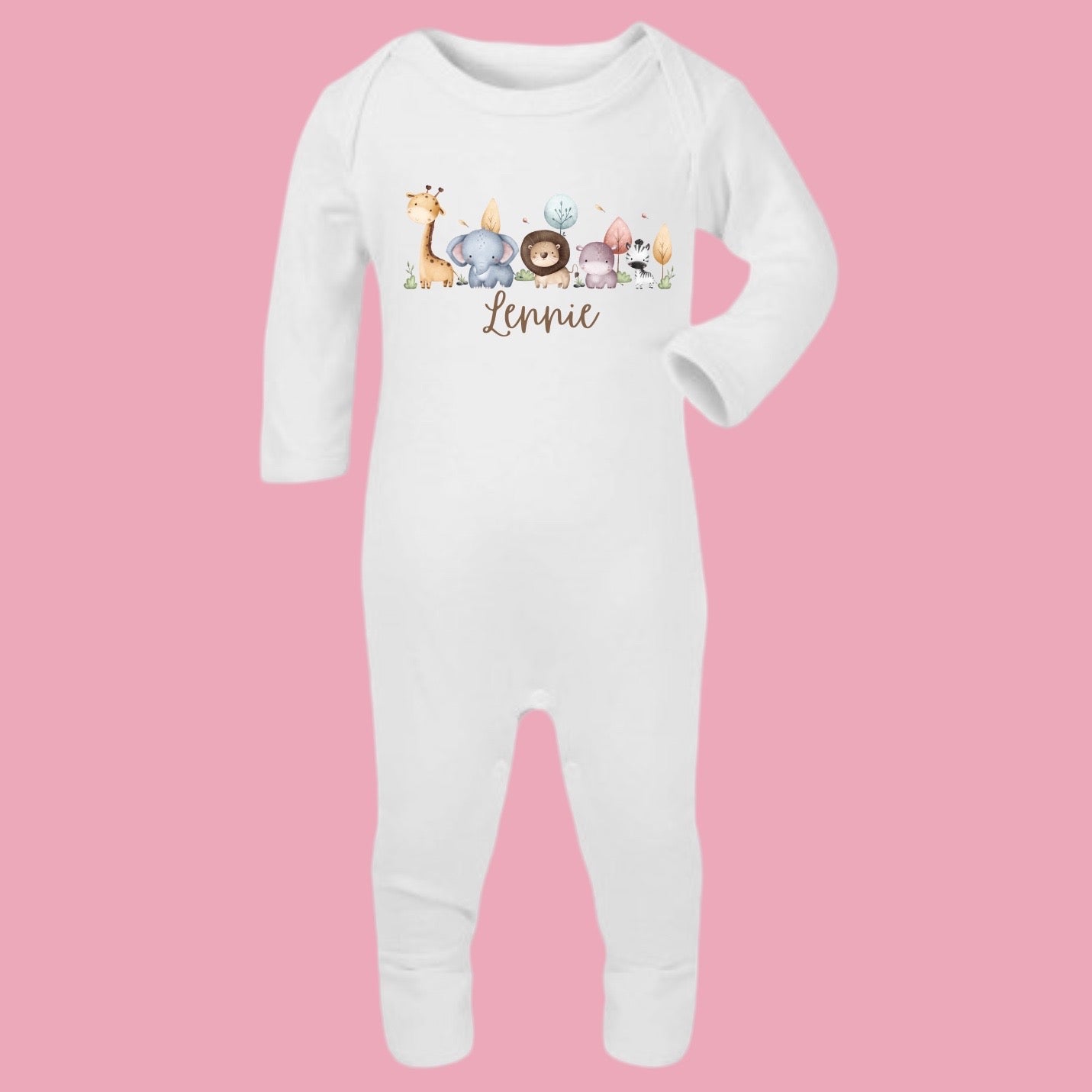 Safari baby romper