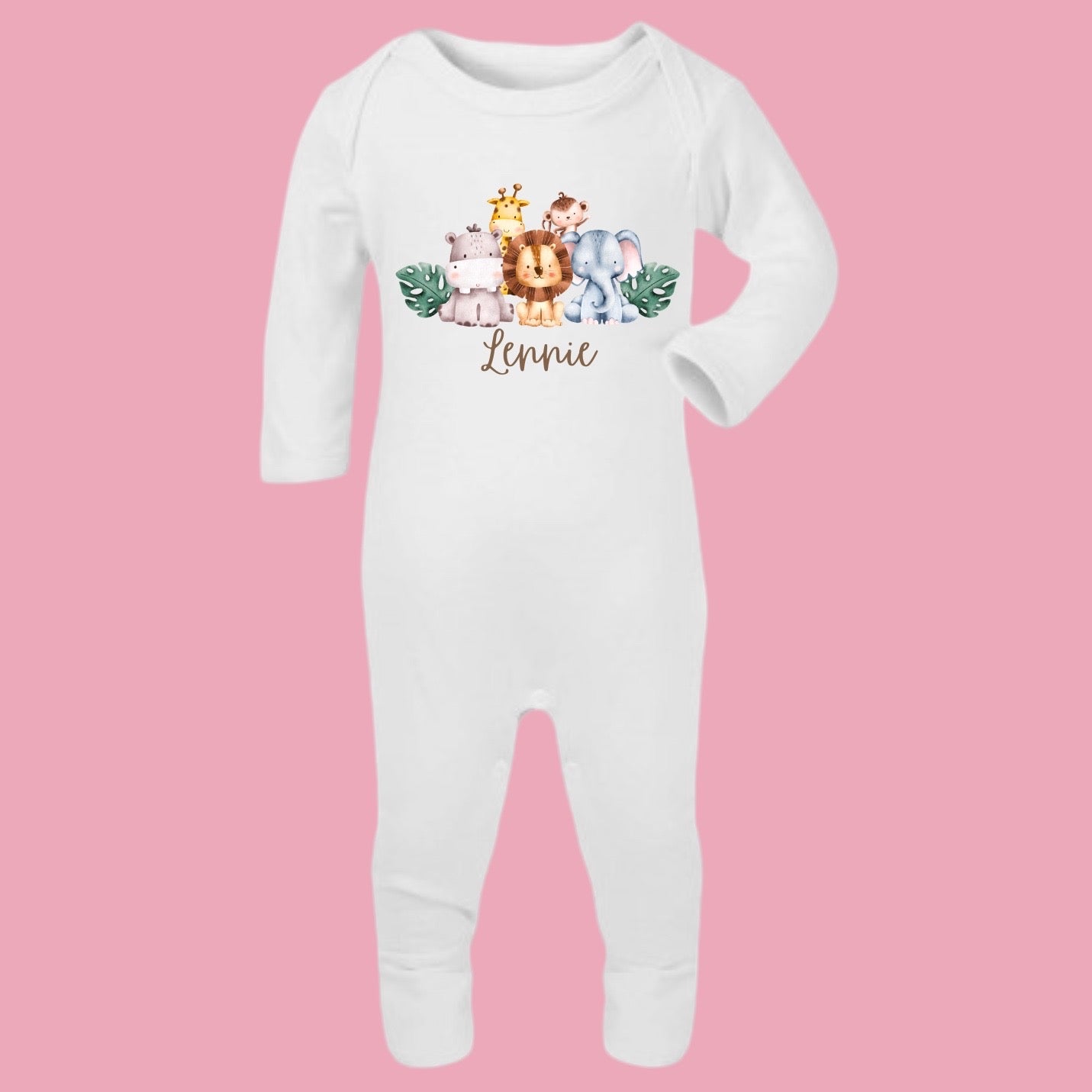 Safari baby romper