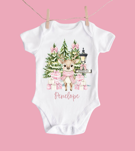 Reindeer baby bodysuit