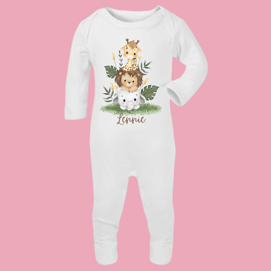 Safari baby romper