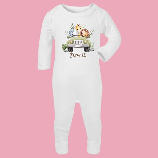 Safari baby romper