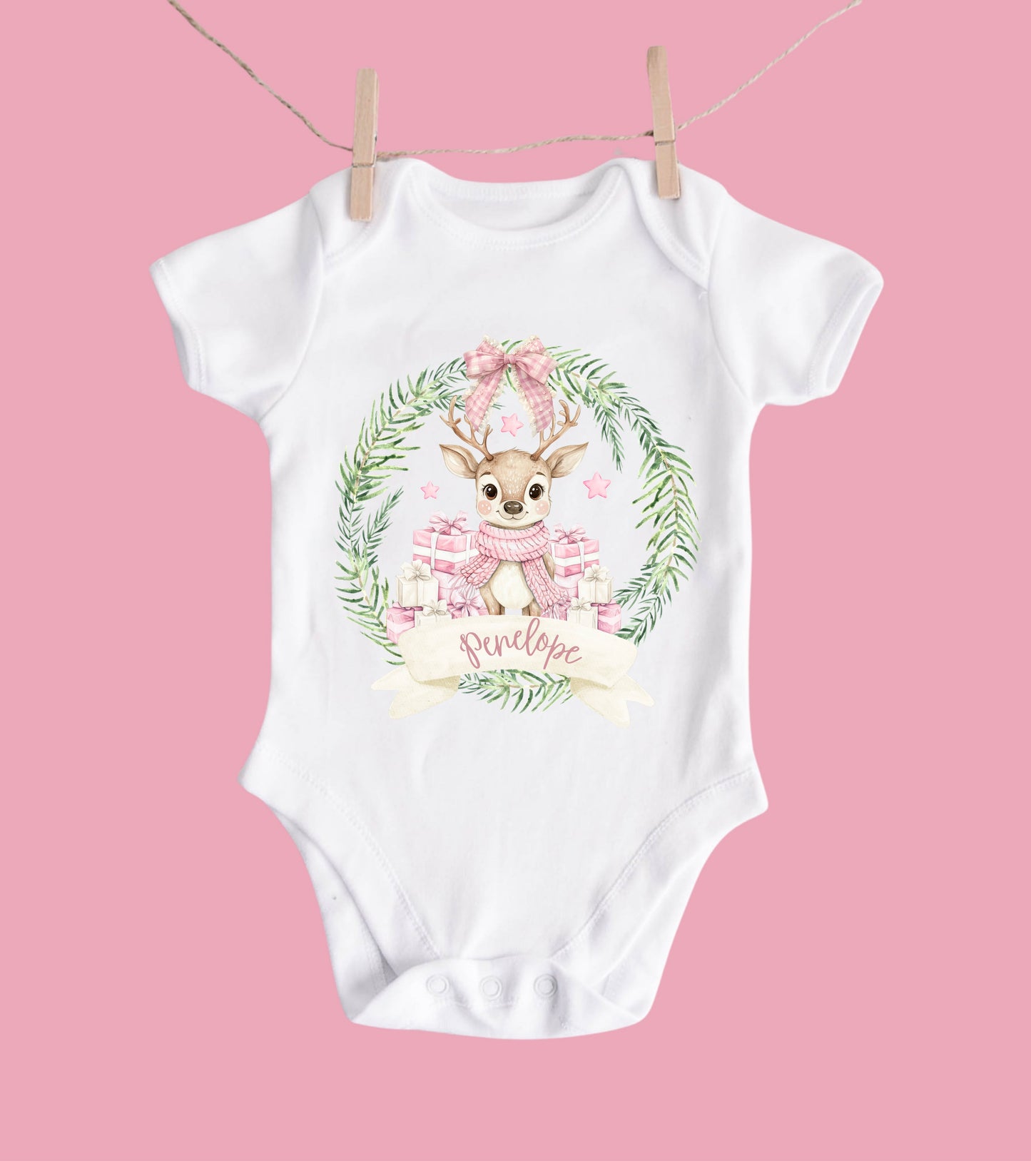 Reindeer baby bodysuit