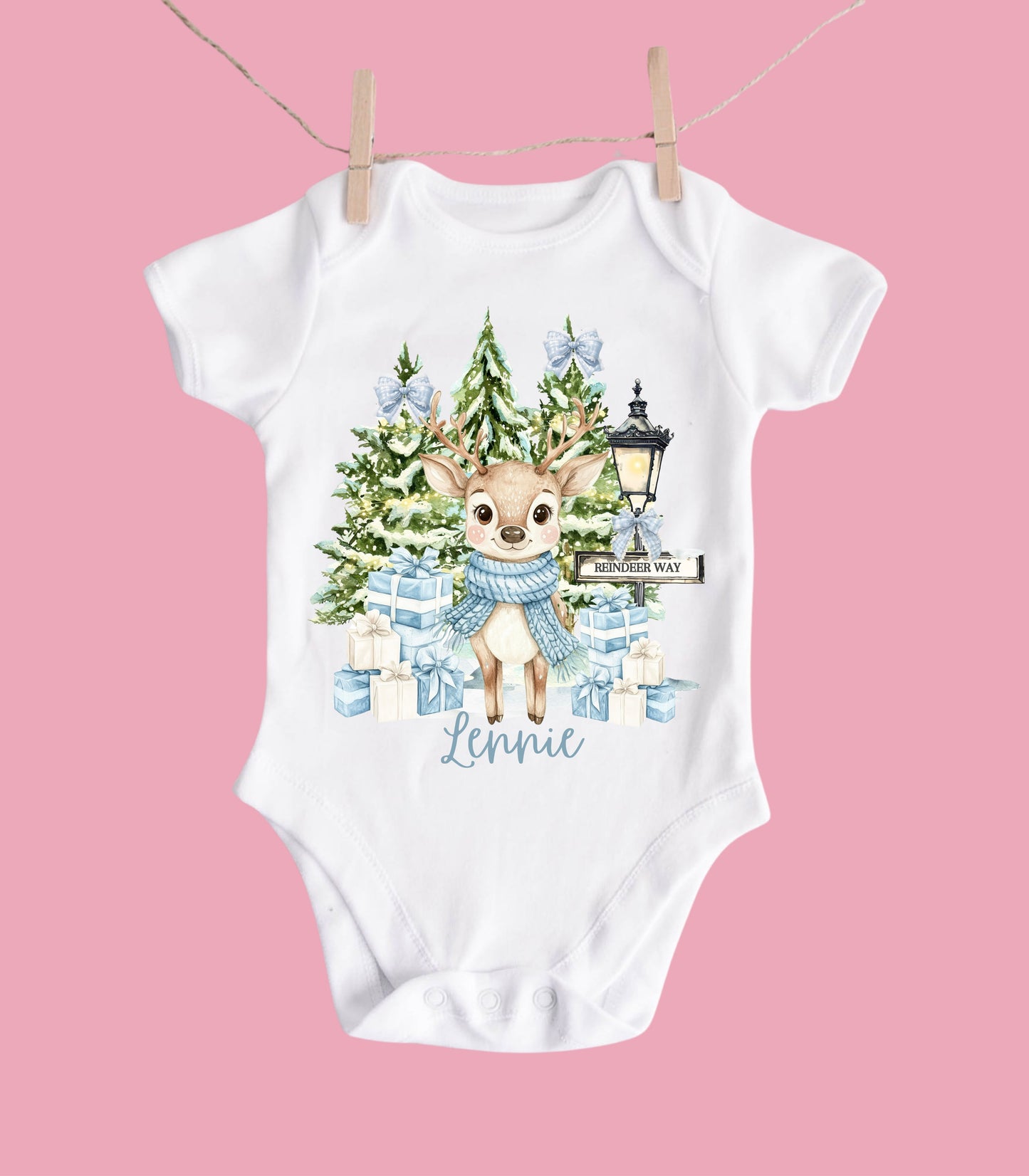 Reindeer baby bodysuit