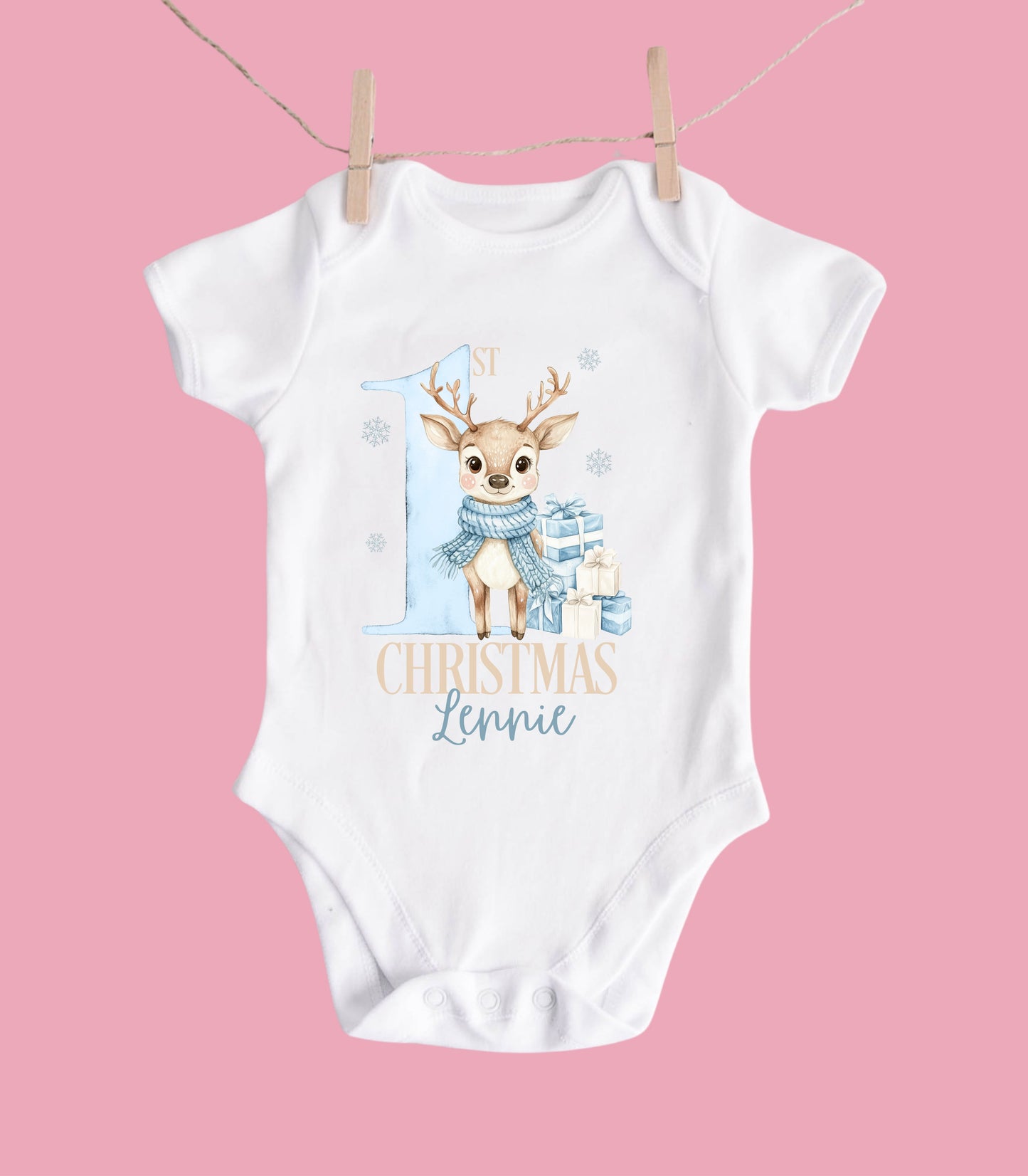 Reindeer baby bodysuit