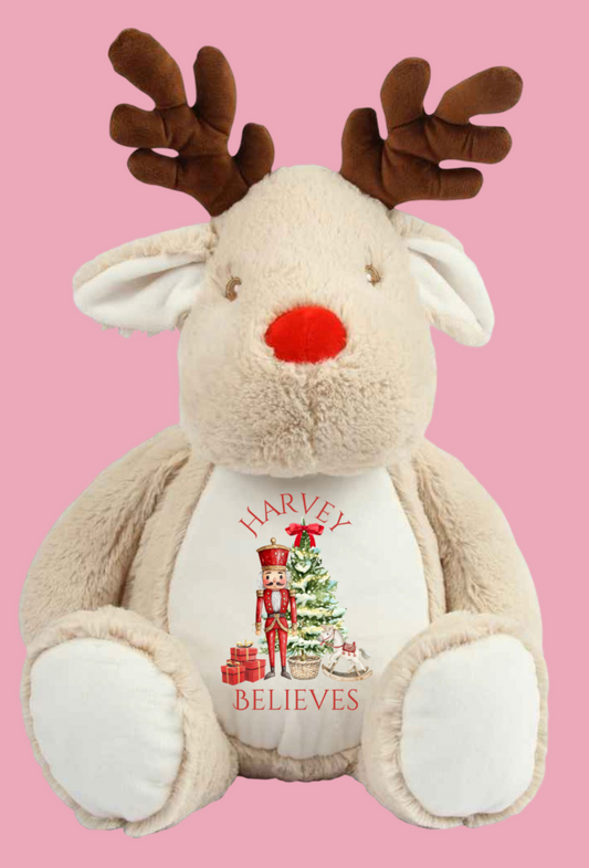 Personalised reindeer teddy