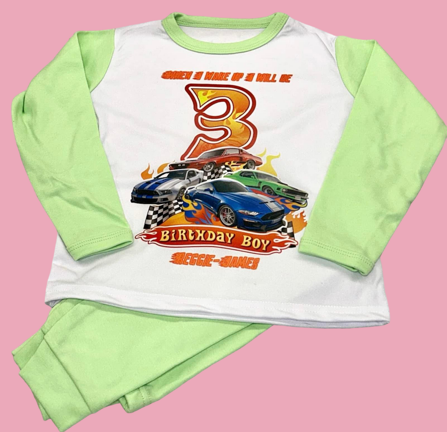 Hotwheels birthday pyjamas