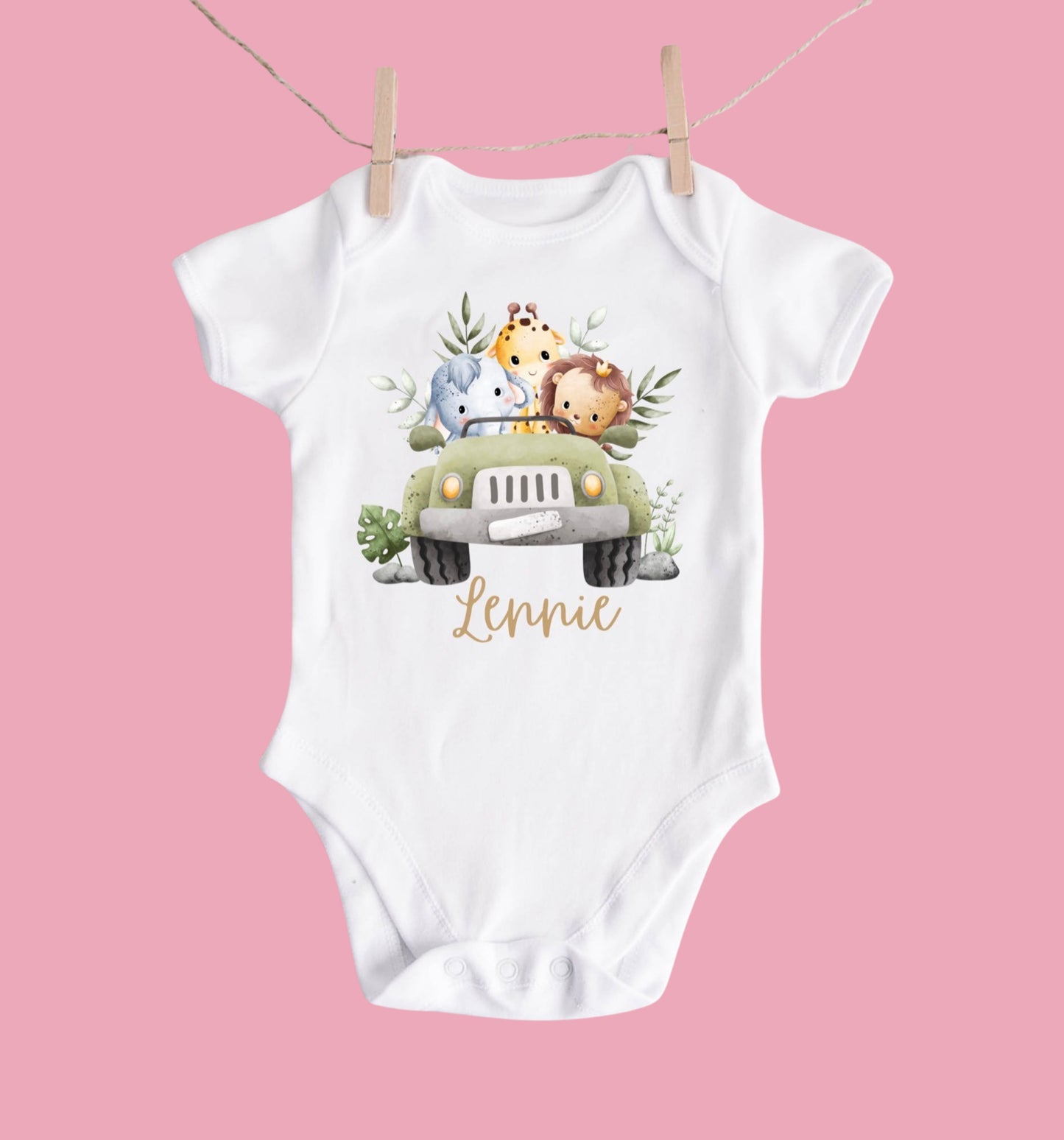 Safari baby bodysuit