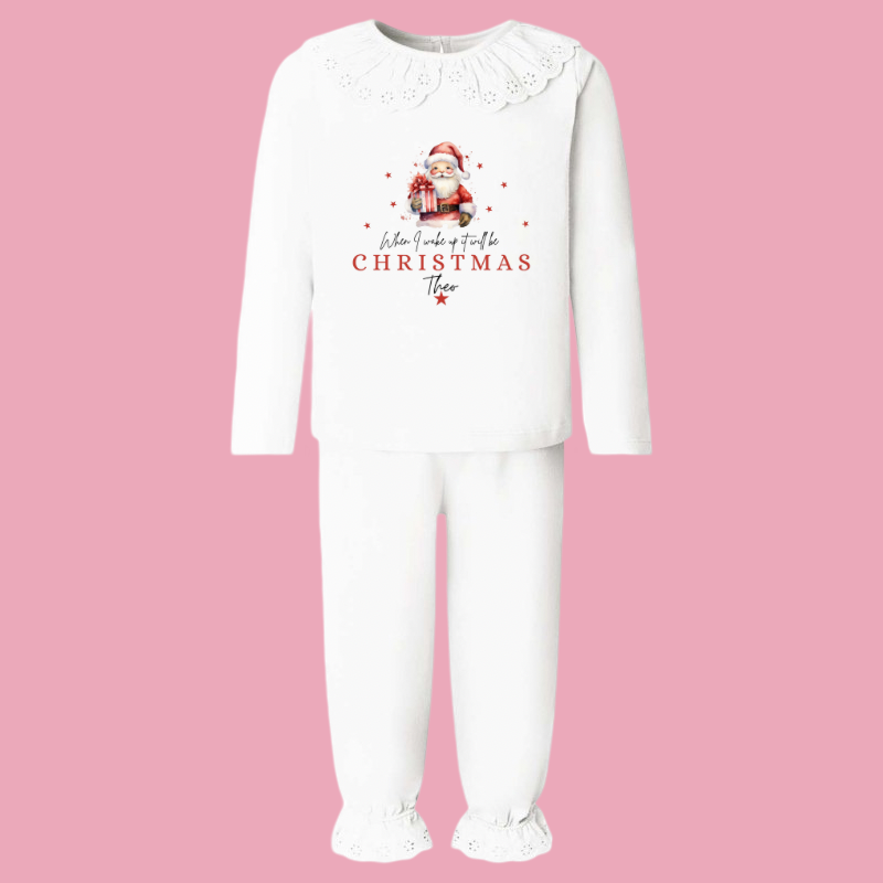 Frilly Christmas pyjamas