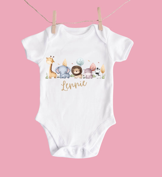 Safari baby bodysuit